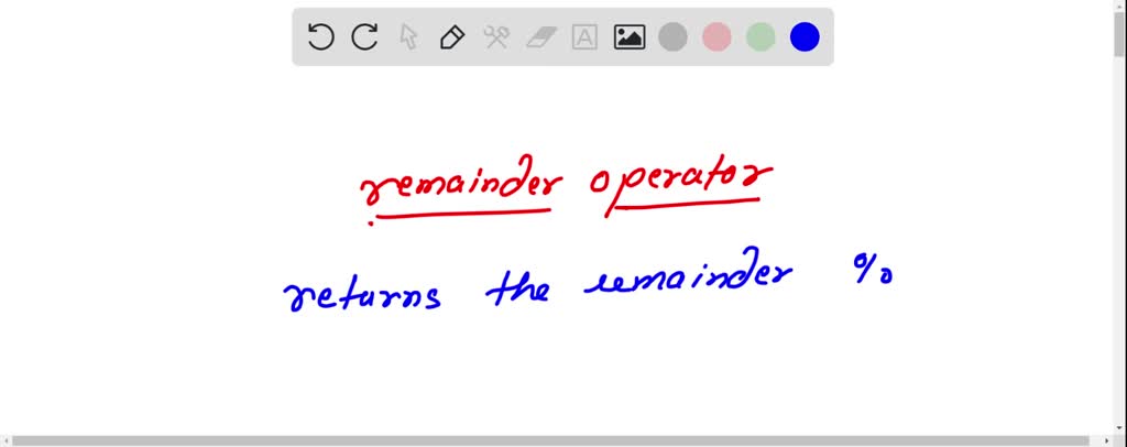 SOLVED: The modulo operator is useful for values that loop through a ...