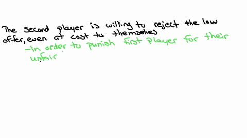 as-discussed-in-class-and-in-the-textbook-in-the-ultimatum-game-when-the-second-player-receives-a-low-offer-of-money-from-the-first-player-the-second-players-behavior-might-best-be-described-as-repres
