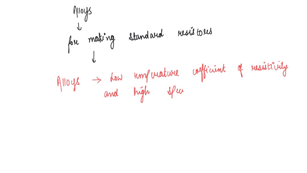 SOLVED We use alloys for making standard resistors because they have (i) low temperature