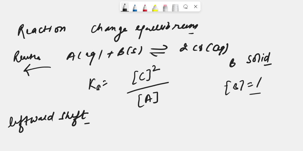 SOLVED: For The Reaction Of A And B Forming C, A(aq) + B(s) â†’ 2C(g ...