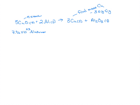 consider-the-reaction-of-copperii-oxide-with-aluminum-metal-to-produce-copper-metal-and-aluminum-oxide-3-cuos-2-als-3-cus-al2o3s-if-7961023-atoms-al-react-with-an-excess-of-cuo-what-mass-of-83614