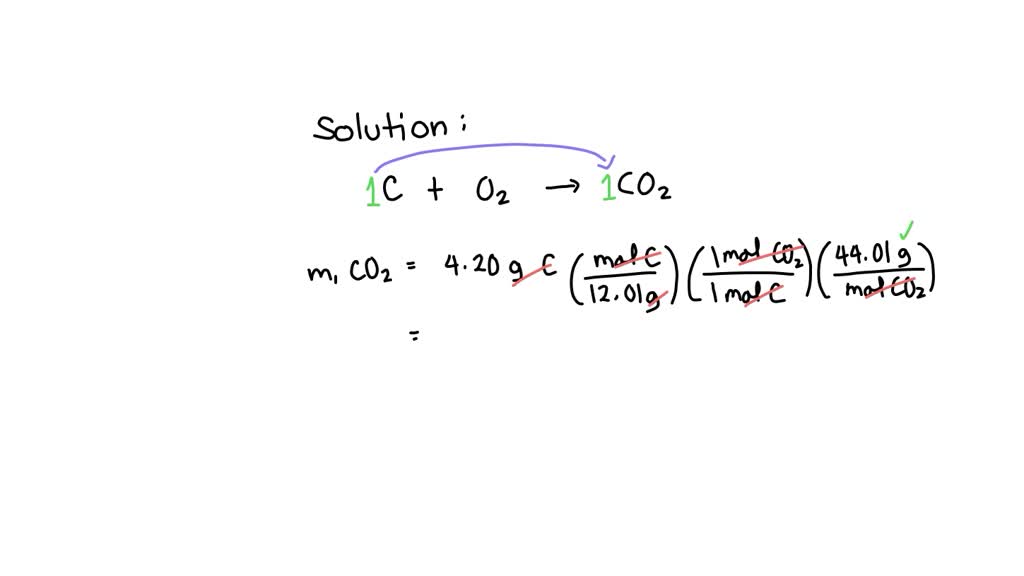 SOLVED: For the following reaction, 4.20 grams of carbon (graphite) are