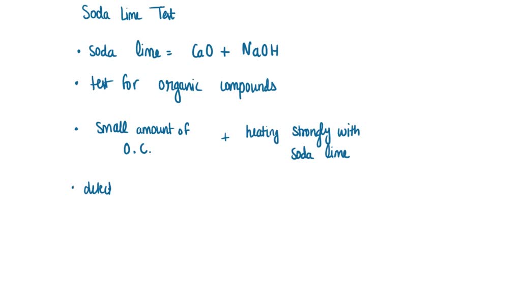 SOLVED SODALIME TEST 1) What is the principle involved in the Soda