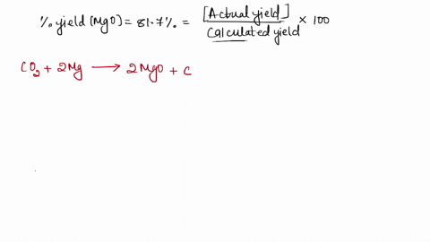 what-was-the-actual-amount-of-magnesium-oxide-mgo-produced-if-the-percent-yield-was-817-when-428-g-of-magnesium-metal-mg-reacted-with-an-excess-amount-of-carbon-dioxide-co2-2mg-co2-7-2mgo-c-48499