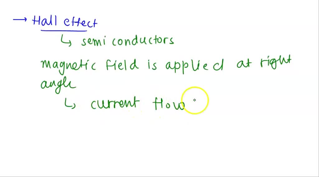 SOLVED: Hall Effect: Describe The Hall Effect With The Aid Of A Neat ...