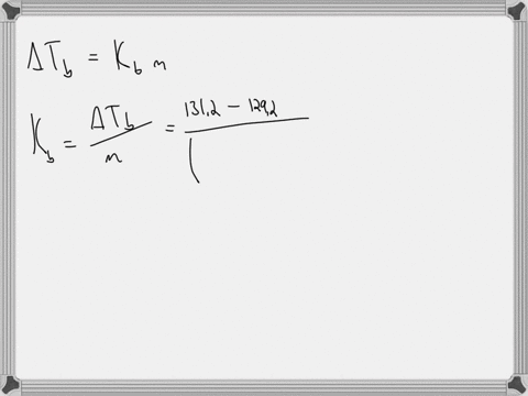 the-normal-boiling-point-of-a-certain-liquid-x-is-12920-but-when-97-g-of-sodium-chloride-nacl-are-dissolved-in-850-g-of-x-the-solution-boils-at-1312-c-instead-use-this-information-to-calculate-the-mol