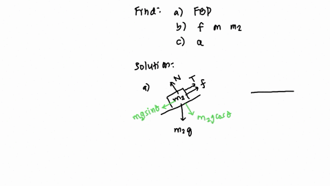 two-masses-m1-50-kg-and-m2-30-kg-are-connected-by-a-cord-as-shown-in-figure-the-coefficient-of-kinetic-friction-between-mass-m2-and-the-incline-37-surface-is-k-030-the-other-mass-slides-on-a-frictionl