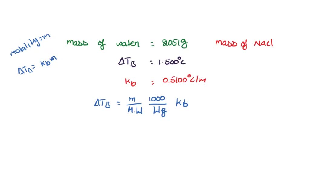 SOLVED: What mass in grams of NaCl would need to be added to 2051 g of ...