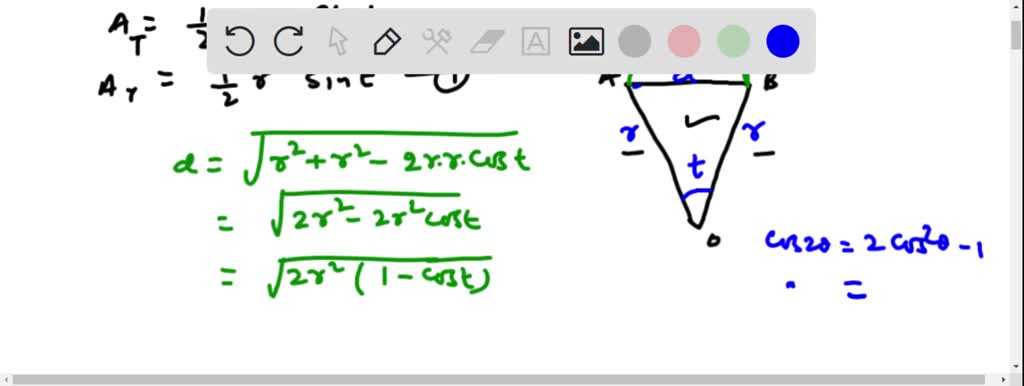 SOLVED: An isosceles triangle is topped by a semicircle, as shown in ...