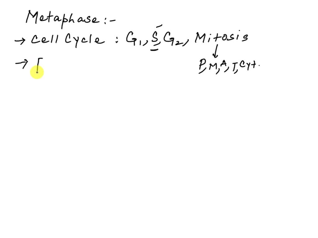 SOLVED: Metaphase is not characterized by(A) Complete condensation of ... Biology Diagrams