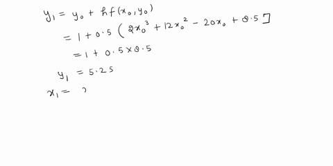 q2-use-euler-method-to-numerically-integrate-dy-2x12x-_-20x85-dx-from-x-0-to-x-2-with-step-size-of-05-the-initial-condition-at-x-0-is-y-10-marks-85735