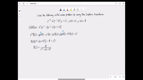 modern-differential-equations-use-the-laplace-transform-to-solve-the-following-initial-value-problem-y-2y-ity-0-y0-0-y0-4-using-y-for-the-laplace-transform-of-yt-iey-lyt-find-the-equation-yo-34607