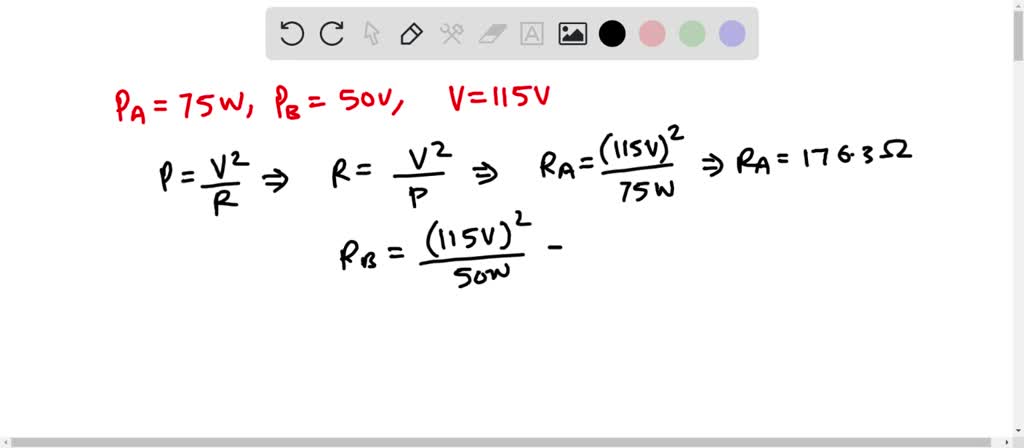 SOLVED: Two (2) 115-V incandescent lamps A and B are connected in ...