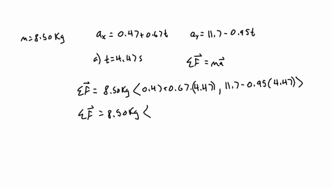 a-850-kg-object-has-the-given-x-and-y-acceleration-components_-x-0477-0677-e-473-0957-what-is-the-magnitude-fuet-of-the-net-force-acting-on-the-object-at-time-447-fnet-what-is-the-angle-of-t-68654
