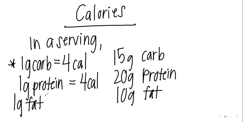 SOLVED Calculate the energy in a serving of food that contains 15