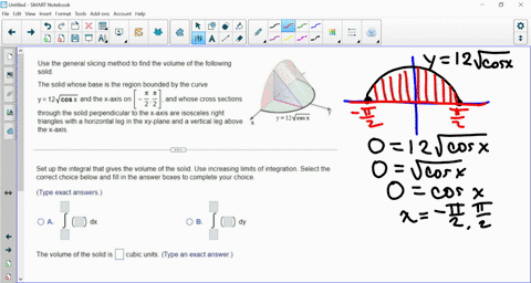 use-the-general-slicing-method-to-find-the-volume-of-the-following-solid