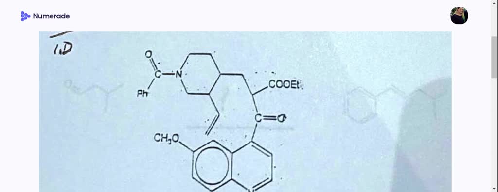 Solved The Compound Below Is Used To Make Quinine Used To Treat Malaria Circle Only The