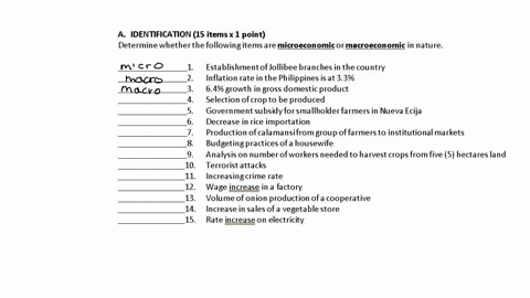 aidentification15-itemsx1point-determine-whetherthe-following-items-are-microeconomicormacroeconomic-in-nature-1-establishmentof-jollibee-branches-in-the-country-2-inflation-rate-in-the-phil-81046