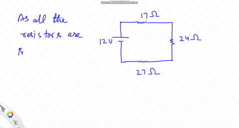 three-resistors-r117omega-r224omega-and-r327omega-are-connected-to-a-12-v-battery-as-shown-in-the-figure-the-internal-resistance-is-negligible-what-is-the-current-through-the-17-omega-resistor-___a