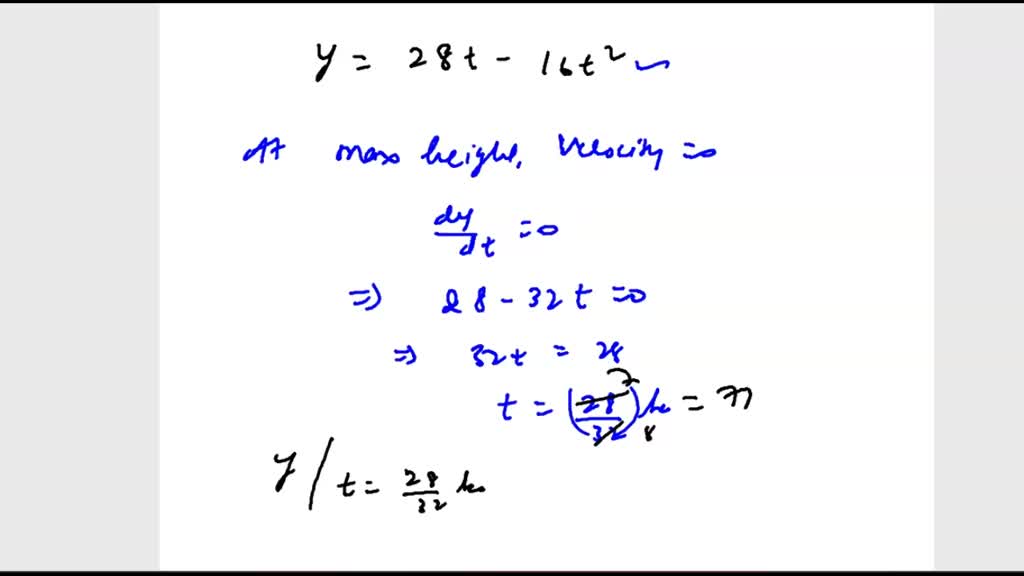 SOLVED: If a ball is thrown directly upward with a velocity of 28 feet ...