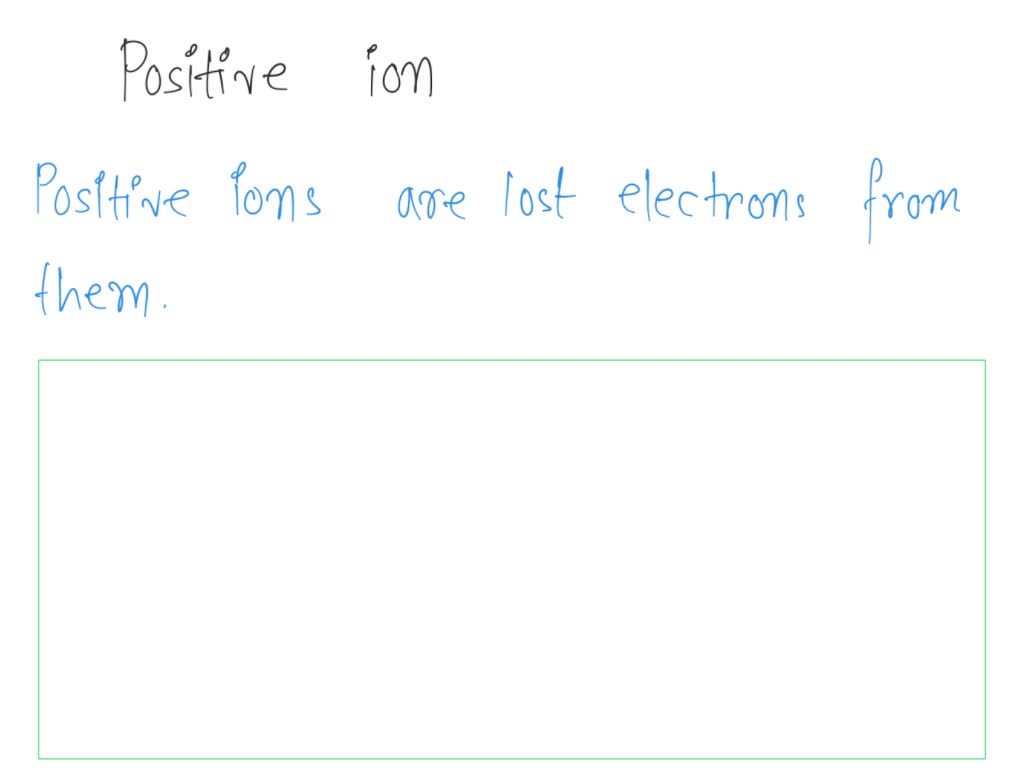 SOLVED A positive ion has gained electorns b. has lost electrons has; gained protons d, has an