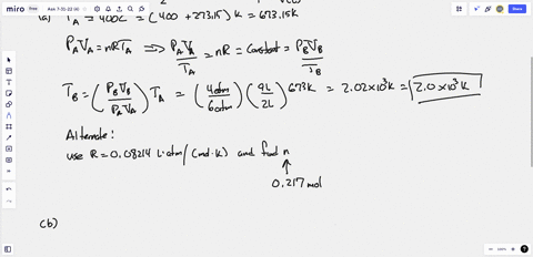 four-grams-of-gas-confined-to-a-cylinder-is-carried-through-the-cycle-shown-in-fig-20-6-at-a-the-t-2-42293