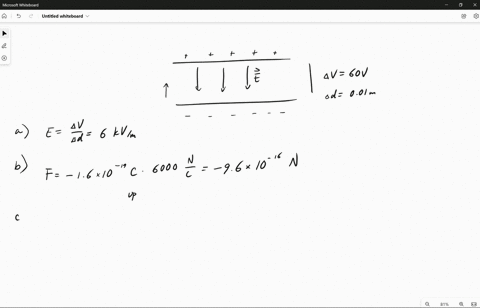 suppose-we-have-two-parallel-plates-arranged-as-shown-in-side-view-below-the-plates-are-square-and-the-length-of-a-side-l-is-800-cm-the-top-plate-has-a-uniform-positive-surface-charge-densit-51449