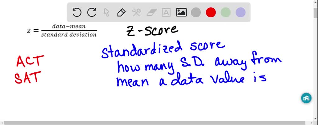 SOLVED What Does The Z score Stand For