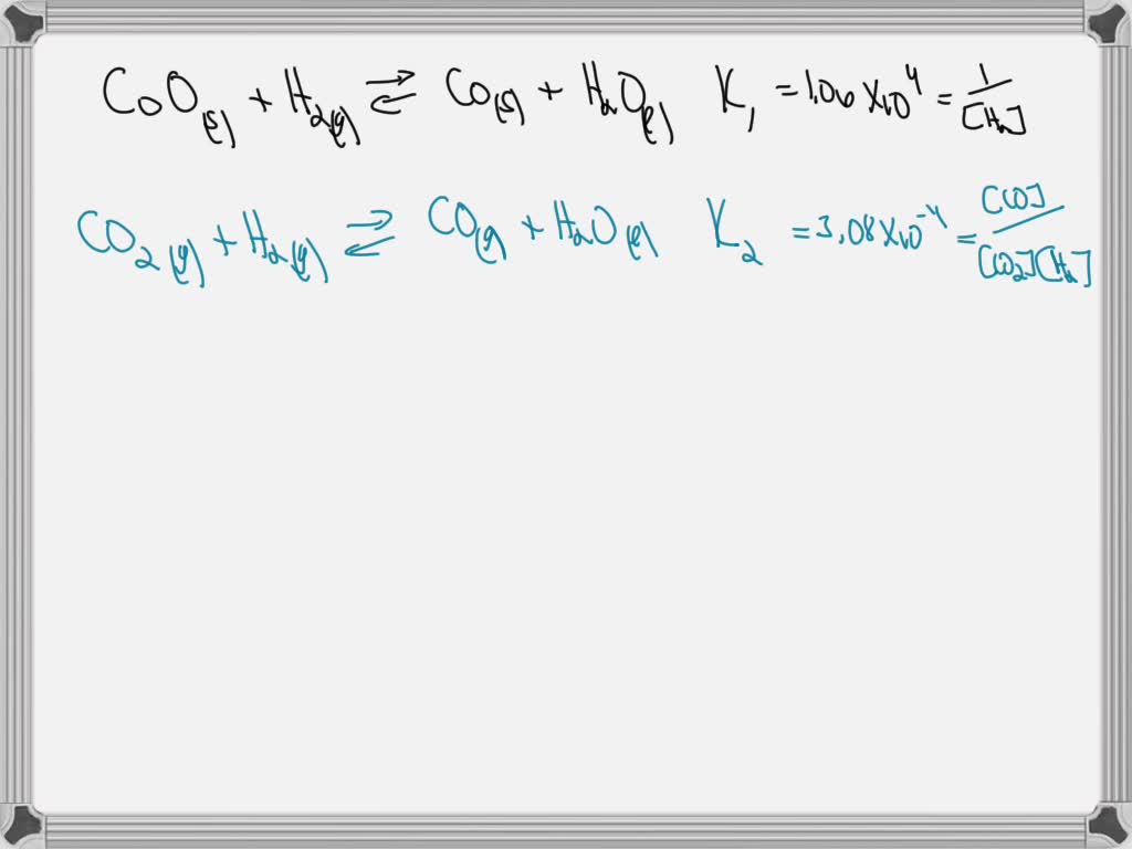 SOLVED Given that K1 and K2 are the respective equilibrium constants