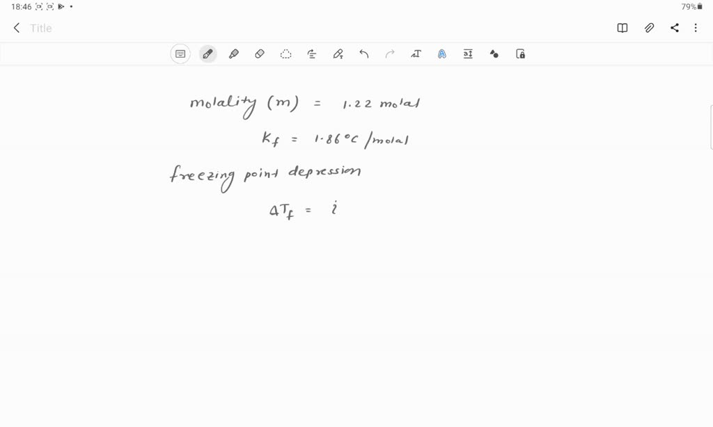 SOLVEDWhat is the freezing point of a 0.12 molal solution of a non