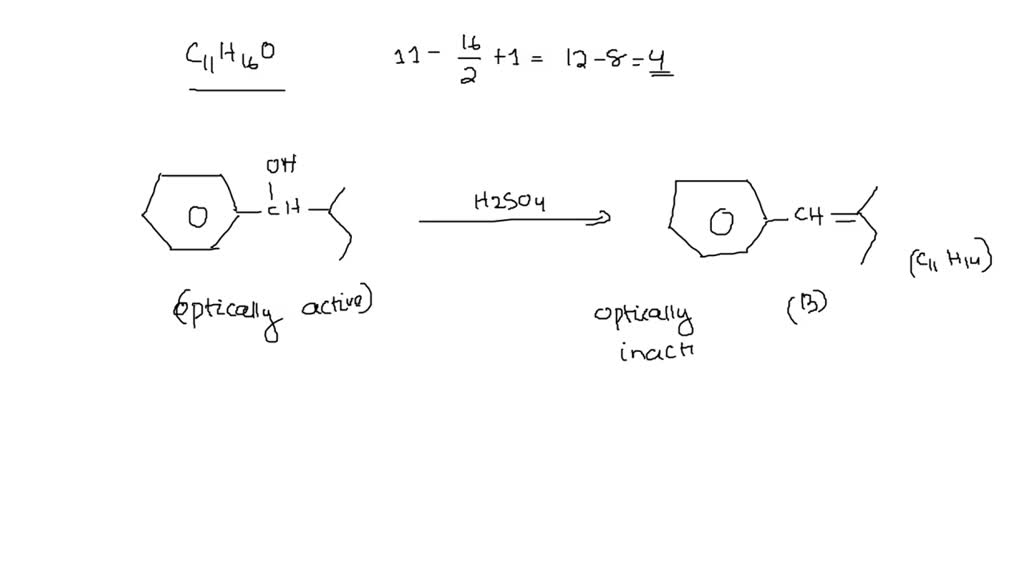 SOLVED: Compound A, C11H12O, Which Gave A Negative Tollens Test, Was ...