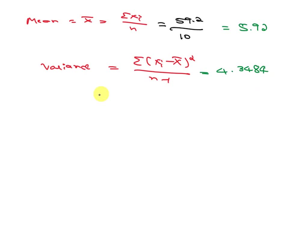 Using the data listed below, calculate number of observations that are
