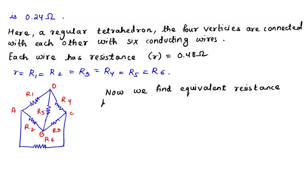 SOLVED: Consider A Regular Tetrahedron. The Four Vertices Are Connected ...