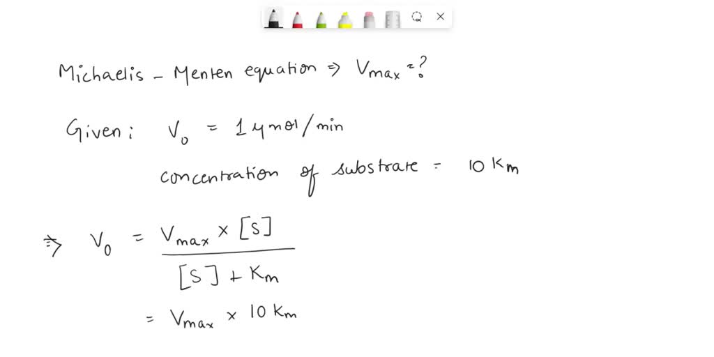 SOLVED: More Michaelis-Menten. For an enzyme that follows simple ...