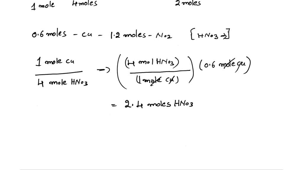 SOLVED Copper reacts with nitric acid to produce copper nitrate