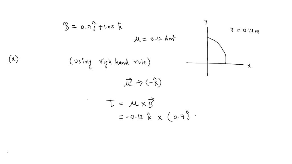 SOLVED: Aquarter circular coil 18cm in radius lies in the xy plane and ...
