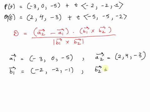 1-point-find-the-distance-between-the-skew-lines-pt-30-5-t-2-2-1-and-qt-24-3-t-_5-5-2-hint-take-the-cross-product-of-the-slope-vectors-of-p-and-to-find-a-vector-normal-to-both-of-these-lines-29097