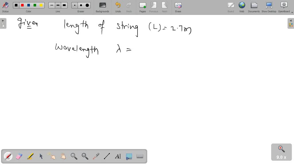 SOLVED A nylon guitar string vibrates in a standing wave pattern shown