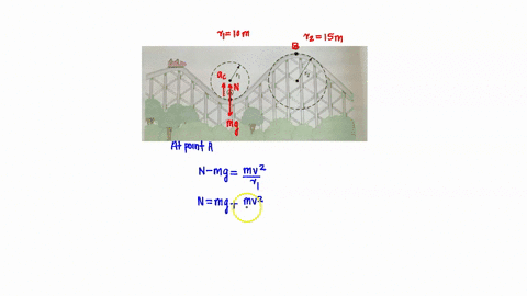 a-roller-coaster-car-fig-p616-has-a-mass-of-500-kg-when-fully-loaded-with-passengers-the-path-of-the-10398