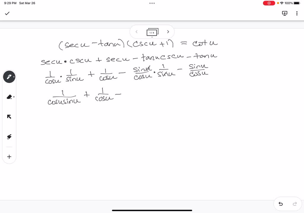 solved-verify-the-identity-sec-u-tan-u-csc-u-1-cot-u