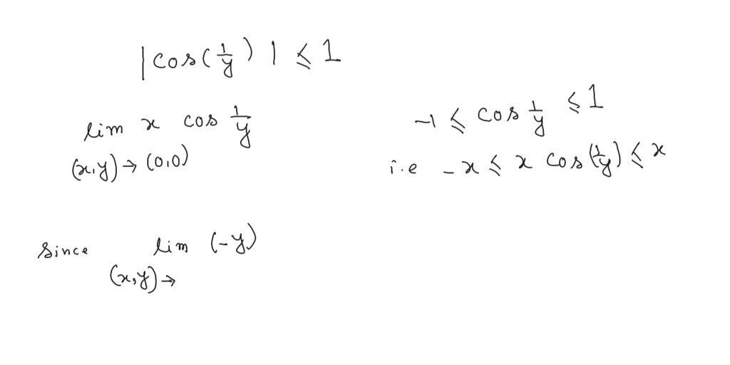 SOLVED: The Sandwich Theorem for functions of two variables states that ...