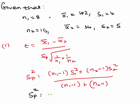 assume that you have sample of nt with the sample mean x1 45 and sample ...