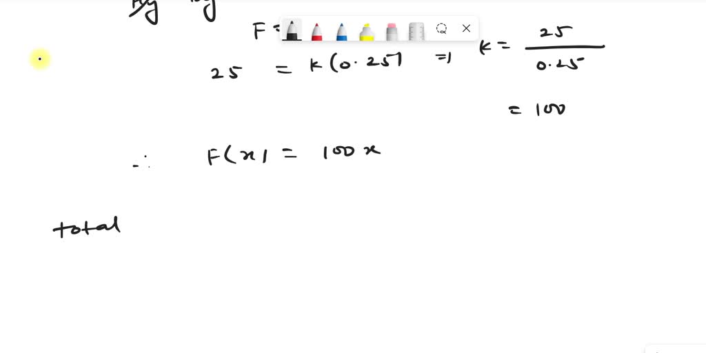 SOLVED 3. A spring has a natural length of 1 m. A force of 25 N