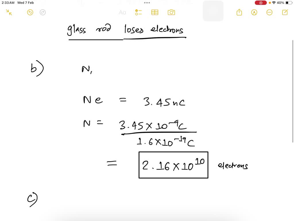 SOLVED When a glass rod is rubbed with a silk cloth, the rod acquires