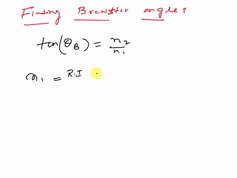 unpolarized-sunlight-in-air-shines-on-a-block-of-a-transparent-solid-with-index-of-refraction-173-a-for-what-angle-of-incidence-is-the-reflected-light-completely-polarized-b-for-this-angle-o-12204