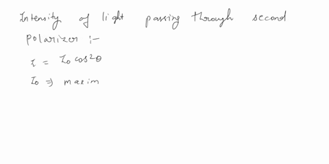 unpolarized-light-is-incident-on-two-linear-polarizers-as-shown-in-the-figure-below-the-transmission-axis-of-the-first-polarizer-is-vertical-after-passage-through-the-second-polarizer-the-in-48502
