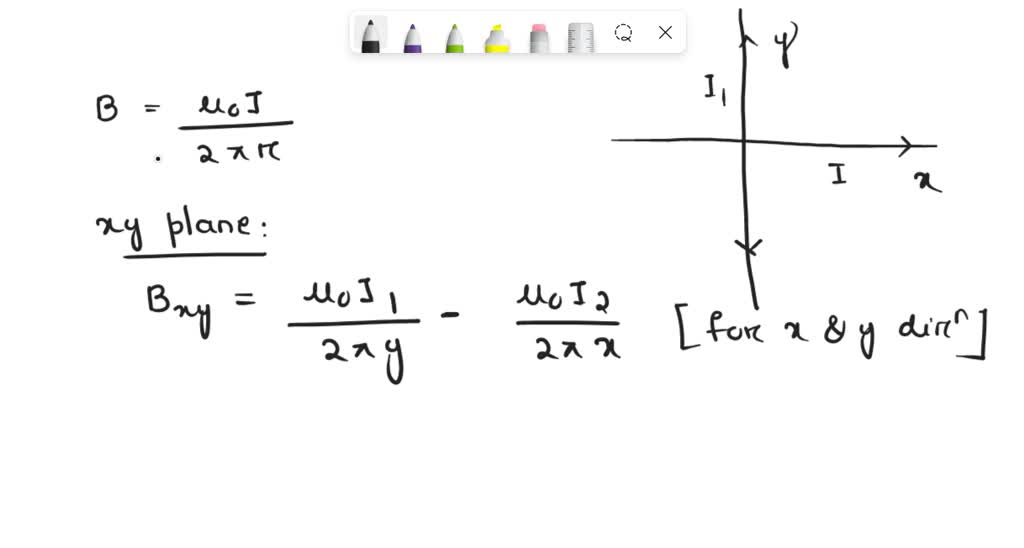 SOLVED Two infinite length wires carry equal current and are placed