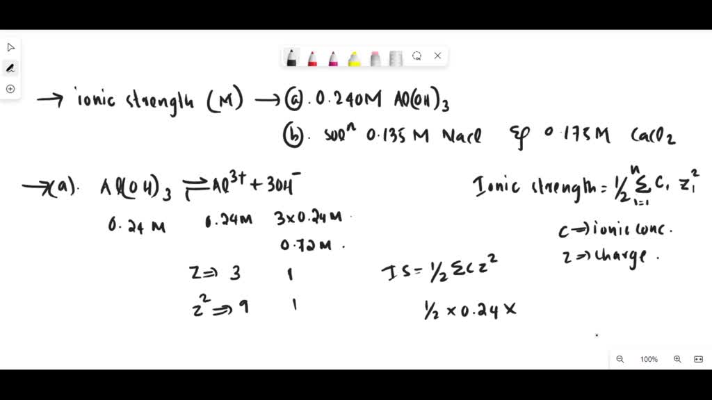 Solved Determine The Ionic Strength For Each Of The Following Mixtures Om Nazso In Water