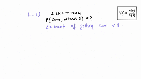 two-dice-are-tossed-what-is-the-probability-of-getting-a-sum-of-at-least-3-as-a-fraction-46508