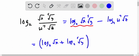 use-the-properties-of-logarithms-to-rewrite-the-expression-simplify-the-result-as-much-as-possible-assume-all-variables-represent-positive-real-numbers-vx-log-2-w-vz-choose-the-correct-answe-00144